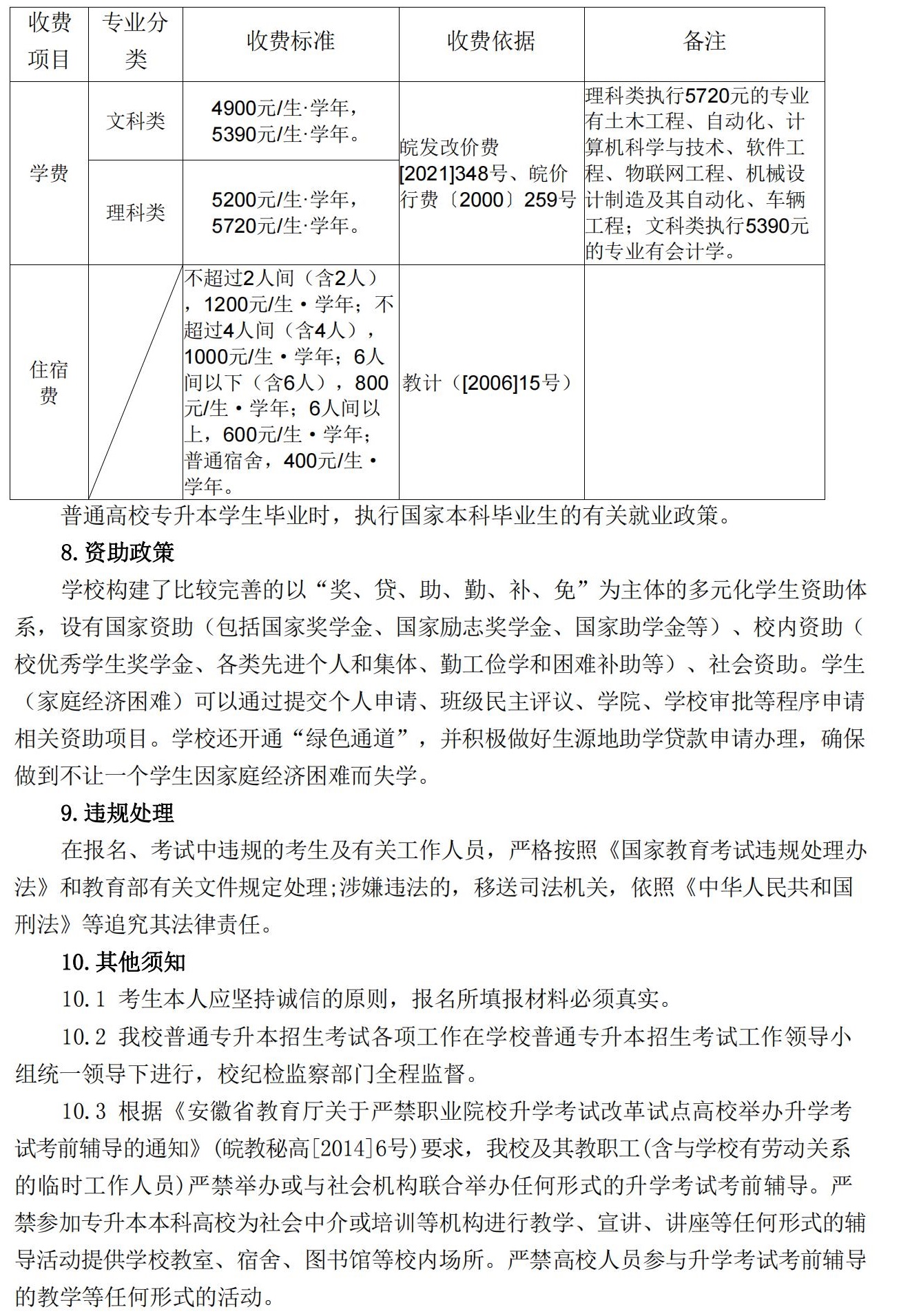 安徽工业大学2024年普通高校专升本招生章程_11