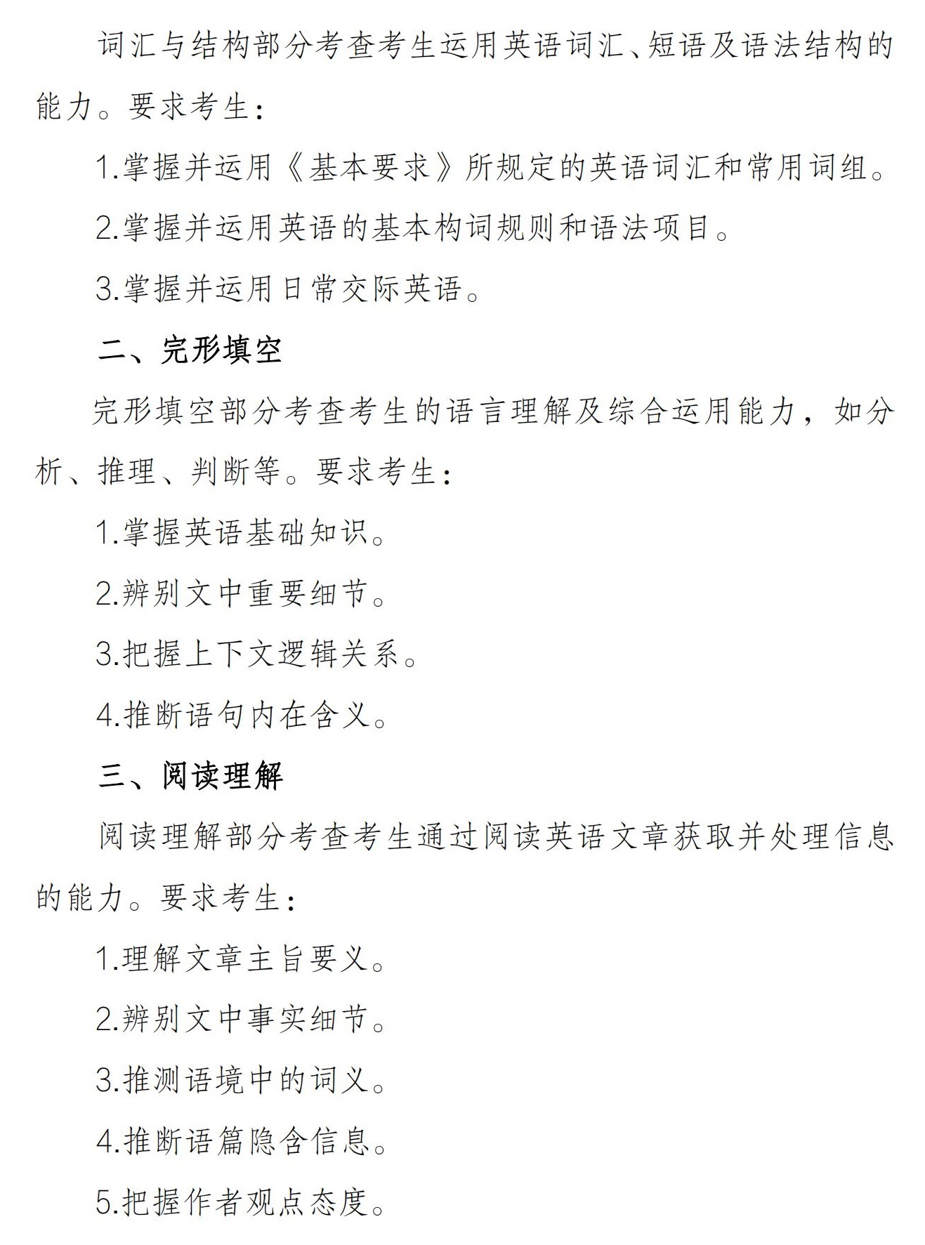 安徽省2024年普通高校专升本公共课考试说明_13